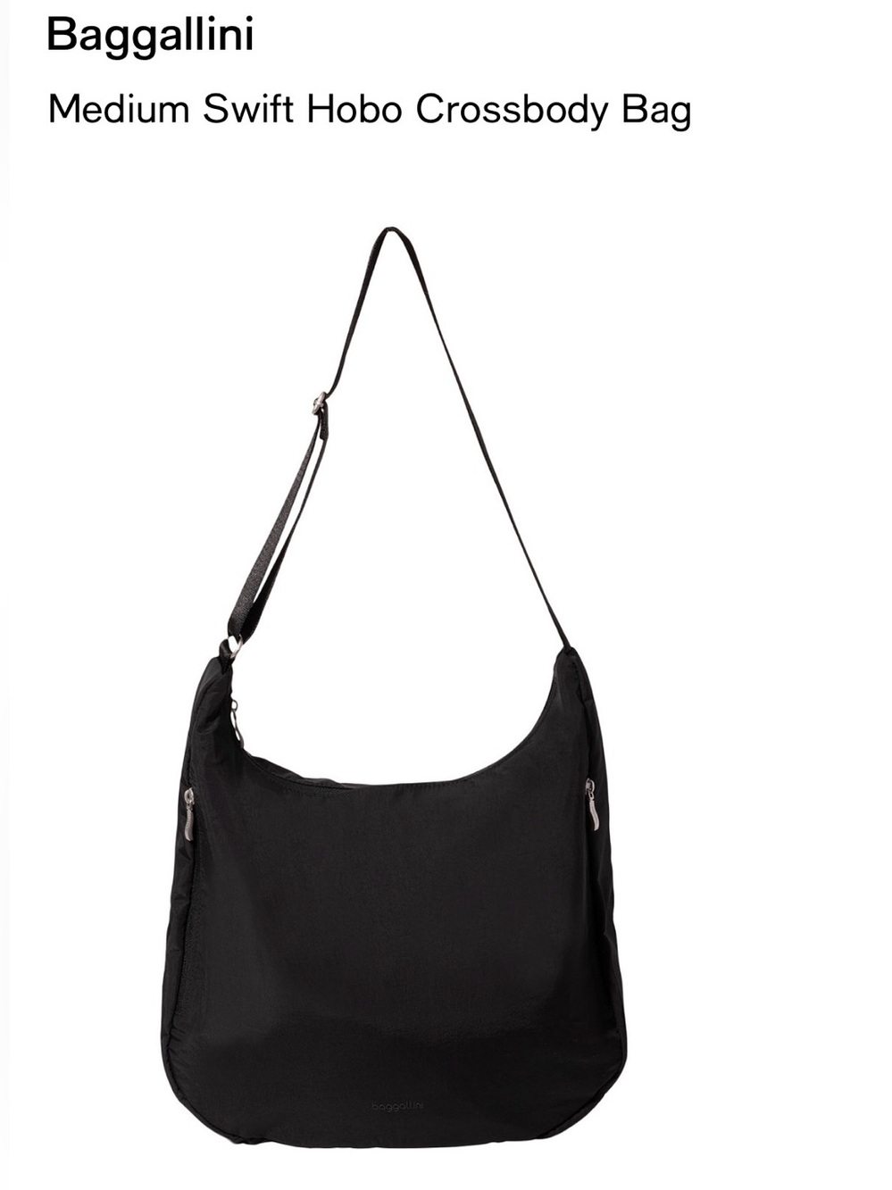 Baggallini MD Swift Hobo C/B Bag. B lite Black.